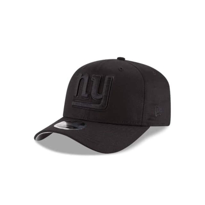 Black New York Giants Hat - New Era NFL Black On Black Stretch Snap 9FIFTY Snapback Caps USA7086924